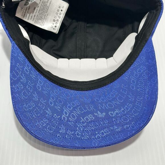 Moncler X Adidas Originals Baseball Cap OS Blue Jacquard Strapback Hat NWT #SYFH - Picture 11 of 15
